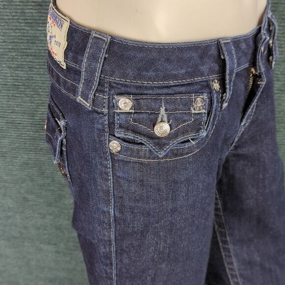True Religion Straight Leg Beaded U Pocket Jeans Kitty Rescue! - Picture 10 of 14